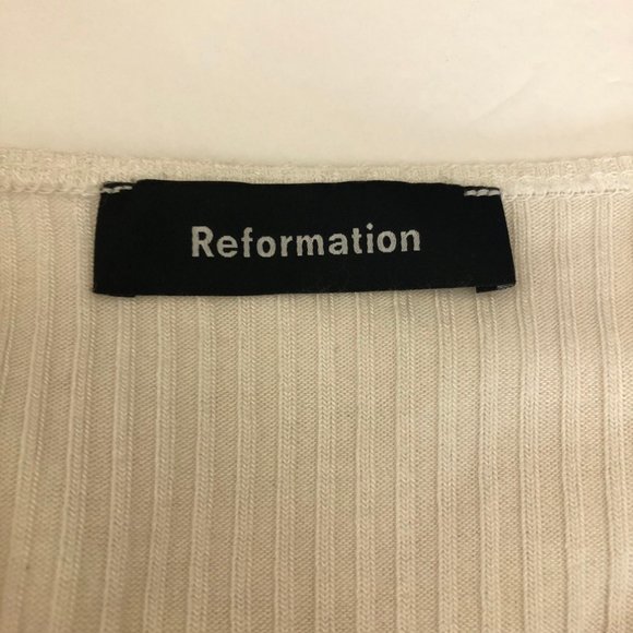 Reformation Cream Wrap Top - Picture 5 of 6
